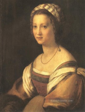  Kunst Malerei - Porträt der Künstler Ehefrau Renaissance Manierismus Andrea del Sarto